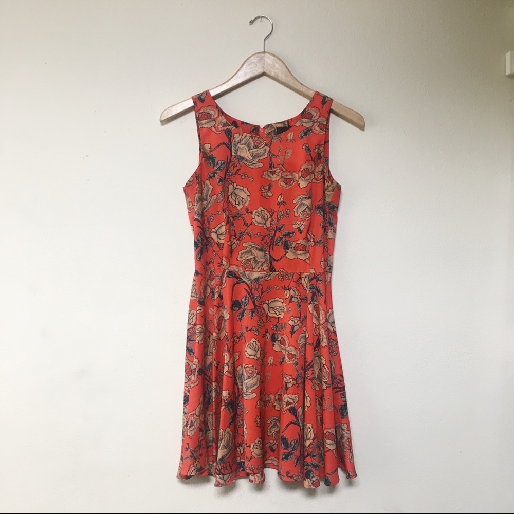MINKPINK - Coral Floral Dress